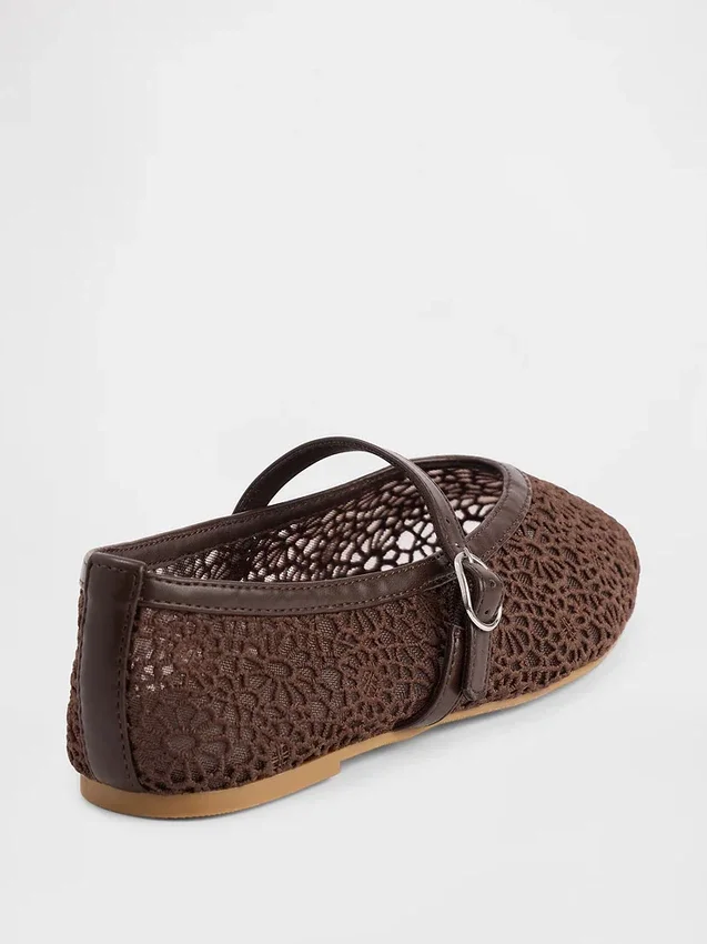 Kids Crochet Mary Jane Flats