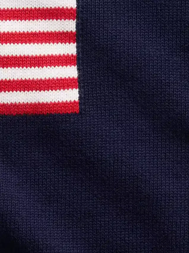 Kids Crochet Oversized Americana Sweater