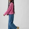 Kids Crochet Oversized Crewneck Sweater