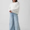 Kids Crochet Oversized Crewneck Sweater