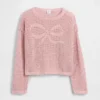 Kids Crochet Oversized Graphic Sweater