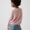 Kids Crochet Oversized Graphic Sweater