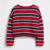 Kids Crochet Oversized Stripe Sweater