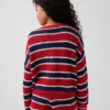 Kids Crochet Oversized Stripe Sweater
