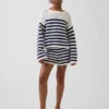 Kids Crochet Oversized Stripe Sweater