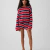 Kids Crochet Oversized Stripe Sweater