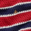 Kids Crochet Oversized Stripe Sweater