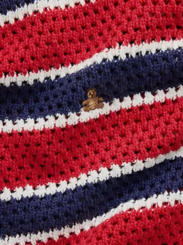 Kids Crochet Oversized Stripe Sweater