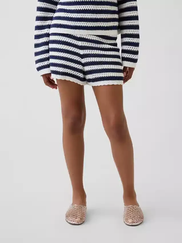 Kids Crochet Stripe Easy Shorts