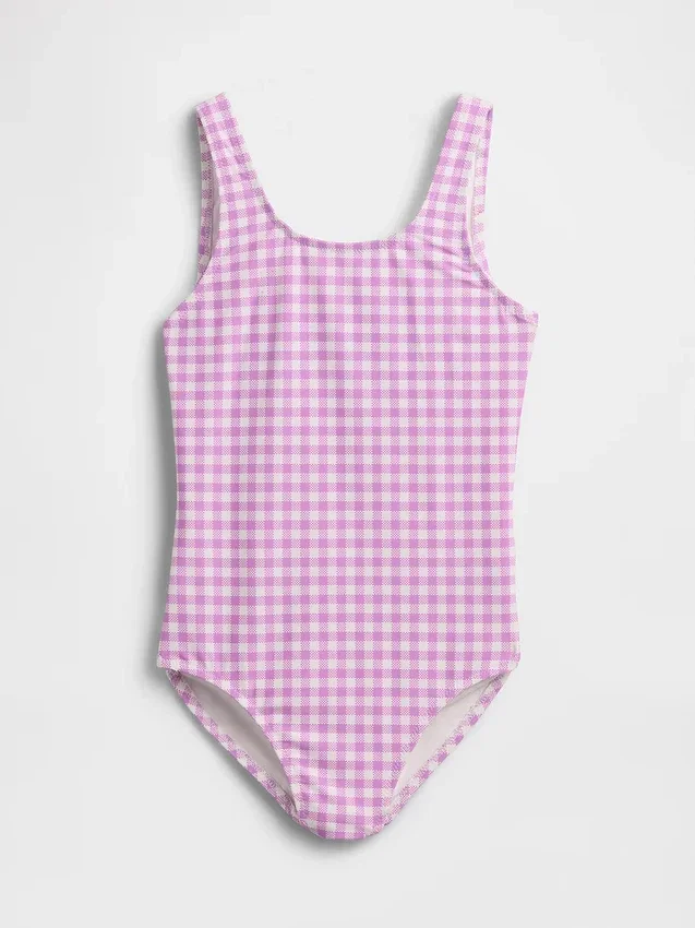 Kids Cross-Back One-Piece Swimsuit