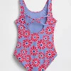 Kids Cross-Back One-Piece Swimsuit