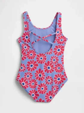 Kids Cross-Back One-Piece Swimsuit