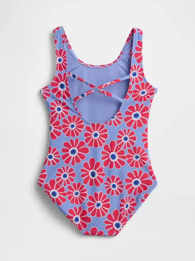 Kids Cross-Back One-Piece Swimsuit