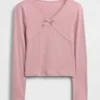 Kids Cross Front Bow T-Shirt