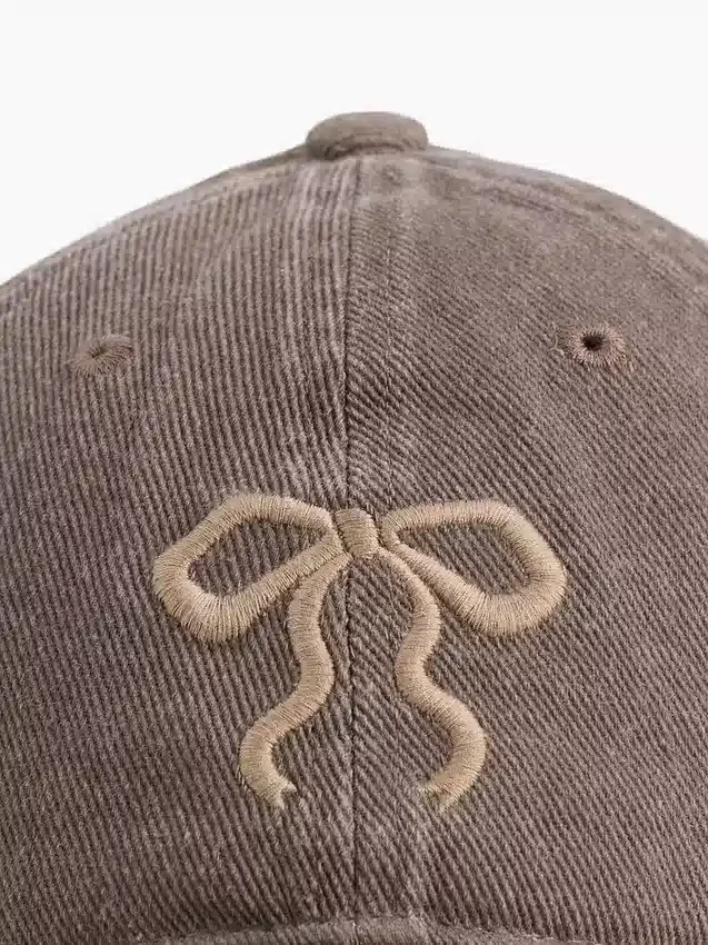 Kids Denim Bow Baseball Hat
