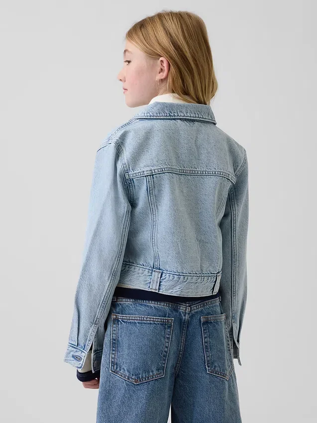 Kids Denim Crop Jacket