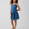 Kids Denim Drop-Waist Dress