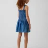 Kids Denim Drop-Waist Dress