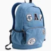 Kids Denim Logo Patch Backpack