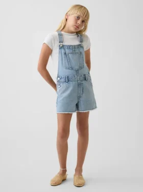 Kids Denim Loose Shortalls