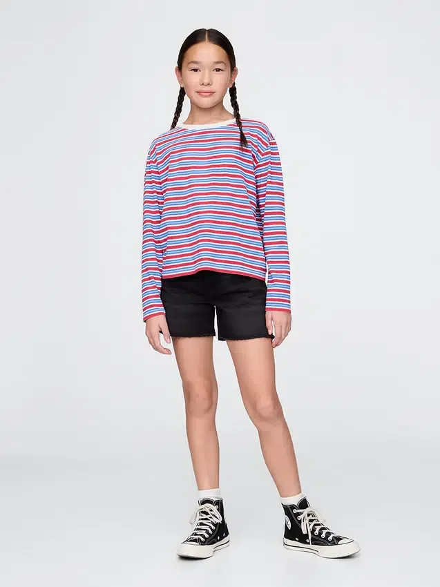 Kids Denim Midi Shorts