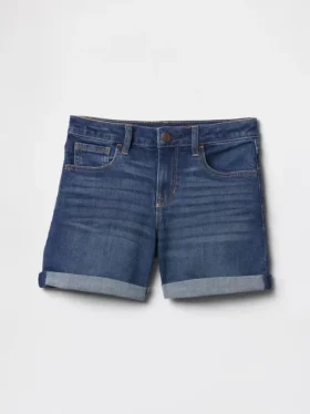 Kids Denim Midi Shorts