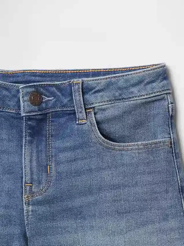 Kids Denim Midi Shorts