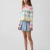 Kids Denim Pleated Mini Skirt