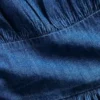 Kids Denim Puff-Sleeve Mini Dress
