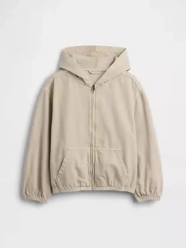Kids Denim Relaxed Hooded Jacket