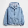 Kids Denim Relaxed Hooded Jacket