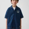 Kids Denim Relaxed New York Logo Shirt
