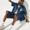 Kids Denim Relaxed New York Logo Shirt