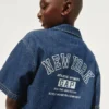 Kids Denim Relaxed New York Logo Shirt