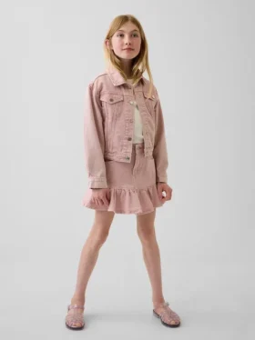 Kids Denim Ruffle Skirt