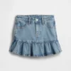 Kids Denim Ruffle Skirt