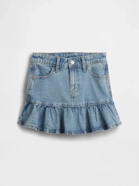 Kids Denim Ruffle Skirt