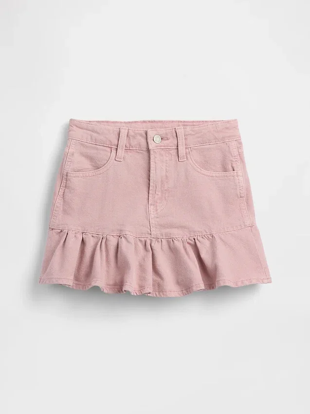 Kids Denim Ruffle Skirt
