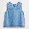 Kids Denim Shell Tank Top