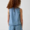 Kids Denim Shell Tank Top