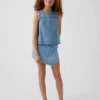 Kids Denim Shell Tank Top