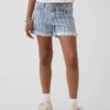 Kids Denim Stripe Midi Shorts
