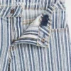 Kids Denim Stripe Midi Shorts
