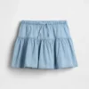 Kids Denim Tiered Skort