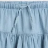 Kids Denim Tiered Skort