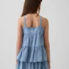 Kids Denim Tiered Tank Top