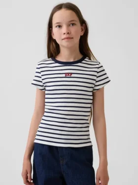 Kids Embroidered Rib T-Shirt