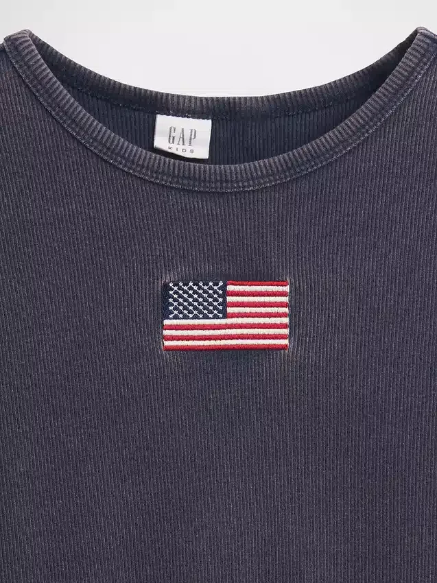 Kids Embroidered Rib T-Shirt