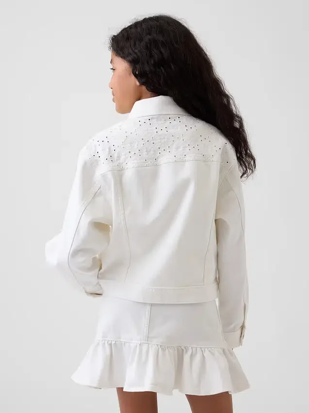 Kids Eyelet Denim Jacket