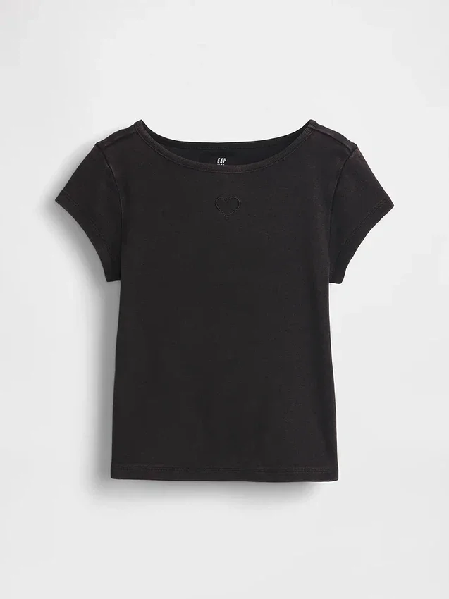 Kids Fitted Cap-Sleeve T-Shirt